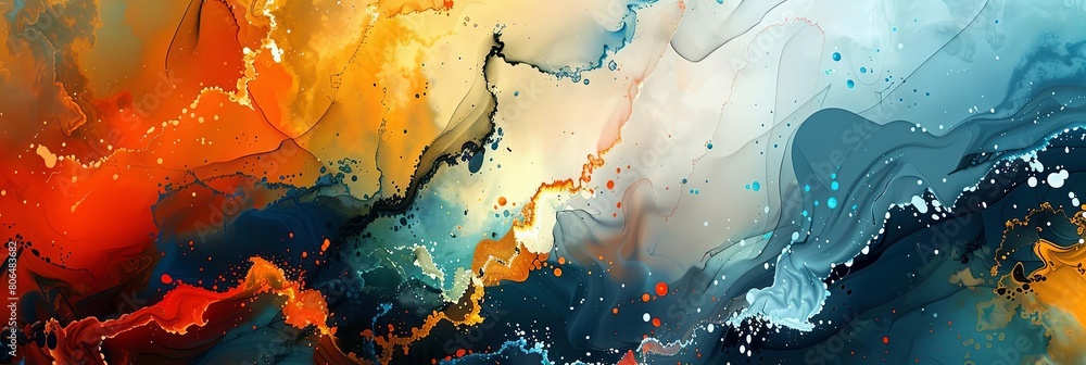 Aufkleber imagination soars with abstraction in the form of paint