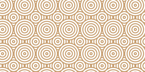 Overlapping Pattern Minimal diamond geometric waves spiral and abstract circle wave line. brown color seamless tile stripe geometric create retro square line backdrop pattern background.