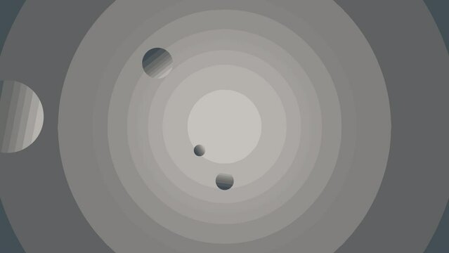 3D animated illustration of the rotation of the solar system