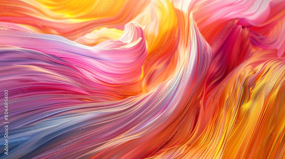 Poster smooth transition of abstract colors in the form of a wave