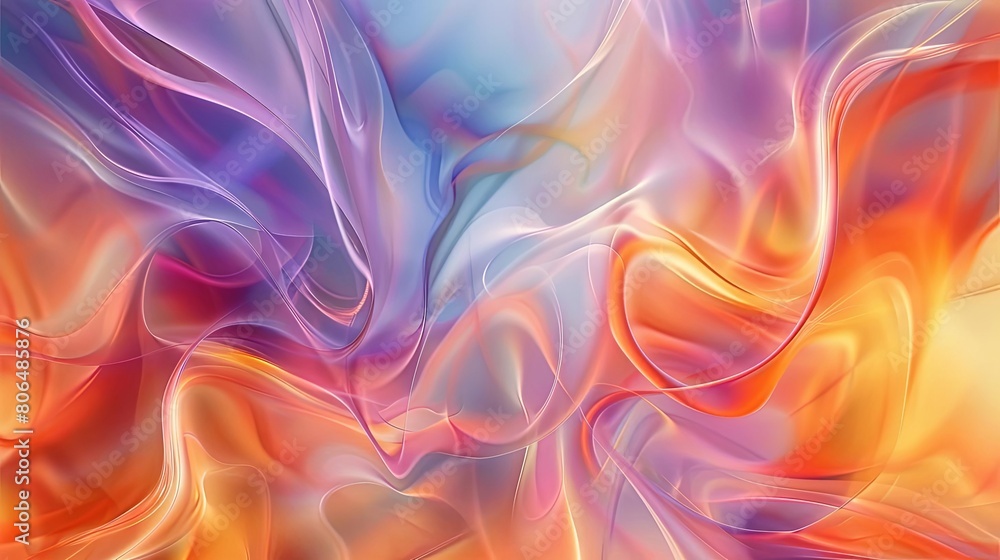 Poster use of blur effect to abstract forms and colors in this image