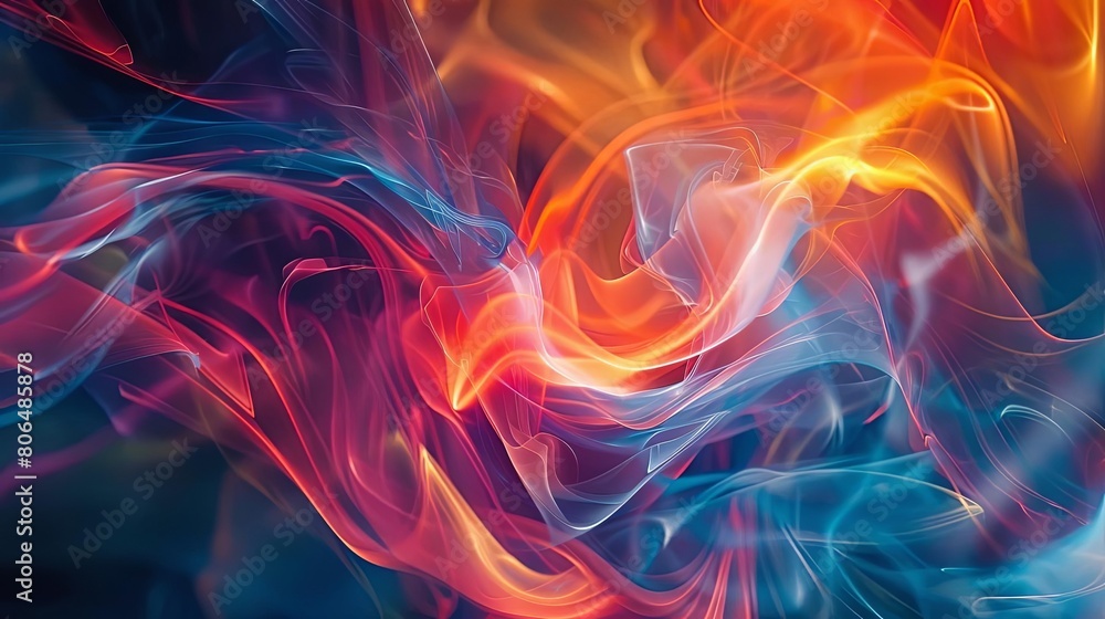 Poster use of blur effect to abstract forms in the image