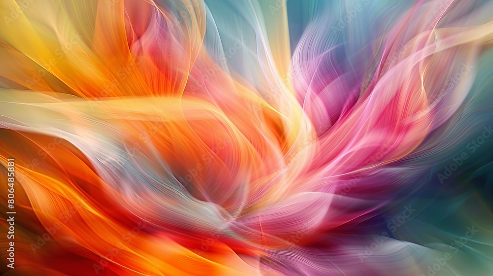 Poster use of blur effect to abstract forms in the image