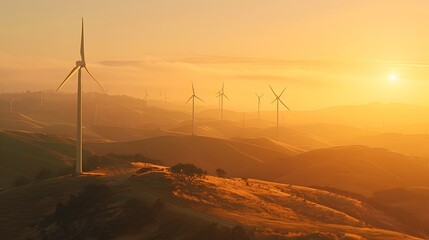 Morning Wind Farm A Testament to Sustainable Energy Solutions Generative ai