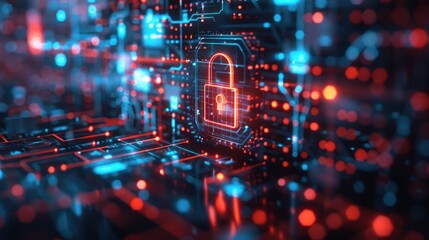 Fototapeta premium Protect your data with our state-of-the-art security system.