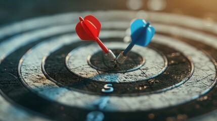 red and blue darts, business challenge success and failure generative ai