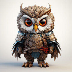 Watercolor Athena owl, clipart Illustration, Generative Ai