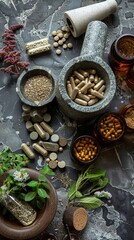 Herbal Healing Remedies Still Life