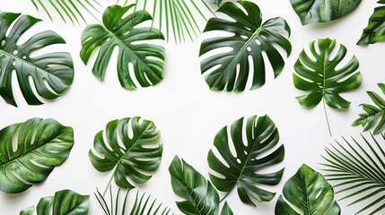 fresh tropical leaves