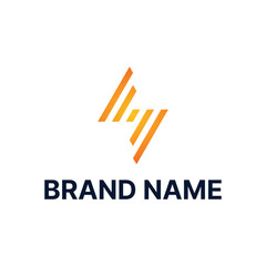 Line Lightning Bolt Logo