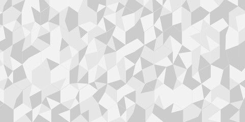 Abstract geometric background vector seamless technology gray and white background. Abstract geometric pattern gray Polygon Mosaic triangle Background, business and corporate background.