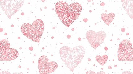 pink pattern with big and small hearts generative ai