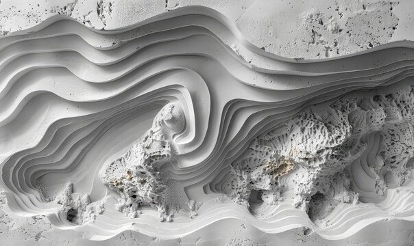 Create a seamless repeating pattern of a cross-section of layered sedimentary rock strata