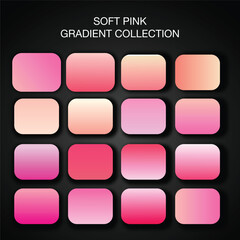 Soft pink color gradient collection