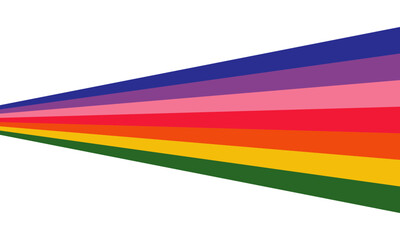 Rainbow stripes line color overlay on transparent background. Vector illustration