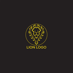 lion head logo vector design sign and symbol