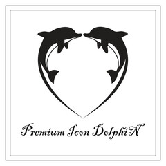 Dolphin icon. Vector icon isolated on white background.