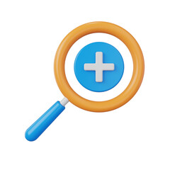 Obraz premium zoom 3d render icon