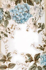 Elegant vintage floral wallpaper design