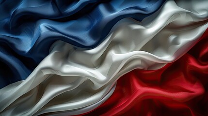 Obraz premium The image shows a waving French flag