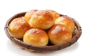 Custard buns, isolated on white
