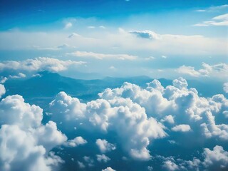blue sky with clouds