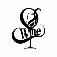 A modern wine glass logo concept vector art illustration (8)