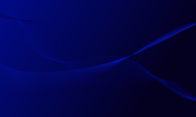 blue lines wave curves with smooth abstract background