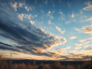 Obraz premium sunset over the field
