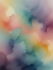 dreamy and blurry cloud watercolor