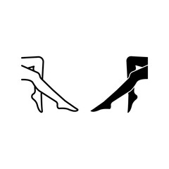 Woman legs icon vector. legs icon color editable