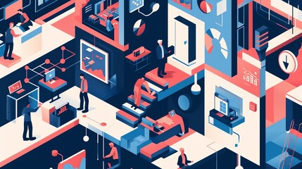 Modern business solutions a series of captivating illustrations