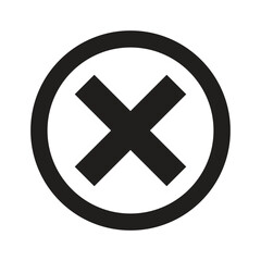 X Wrong icon vector isolated