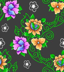 Seamless Floral Pattern in vector