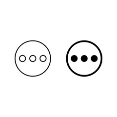 ellipsis icon. Three dots vector color editable