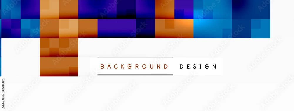 Poster a vibrant background design featuring a pattern of squares in electric blue and magenta hues, creati