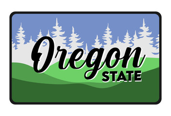 oregon state with green grass and blue sky