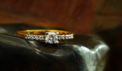 Diamond ring, luxury wedding ring, expensive.