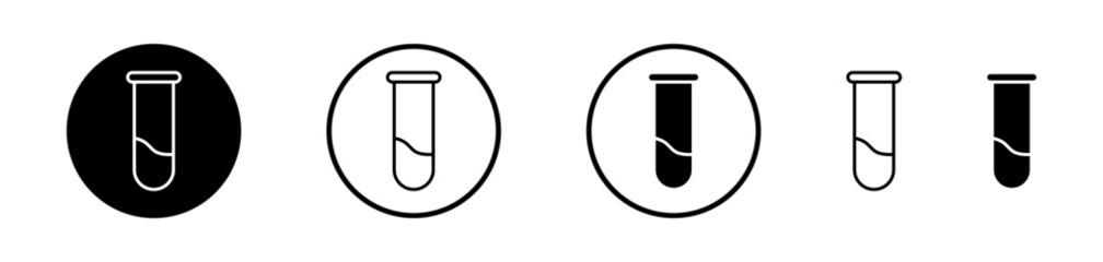 Laboratory Icon Set. Scientific test tube vector symbol. Lab research and analysis sign. Experimentation icon.