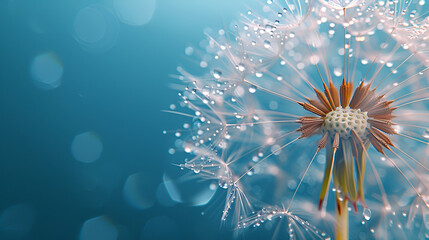 coral reef with fish,
 Dandelion Seeds in Dew Macro Shot with Soft Focu 