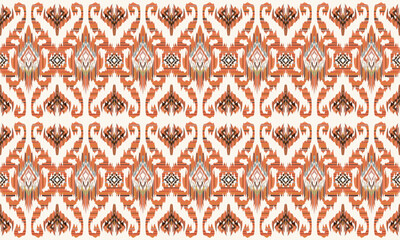 Hand draw Ikat floral paisley embroidery.geometric ethnic oriental pattern traditional.Aztec style abstract vector illustration.great for textiles, banners, wallpapers, wrapping vector design.