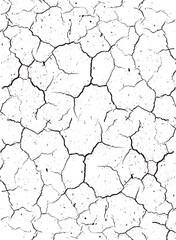 Vector illustration of dry and cracked soil texture.