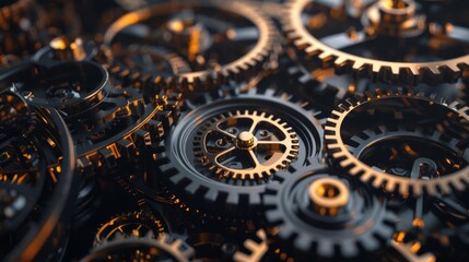 An abstract visualization of a clock gear mechanism appearing to rotate out of thin air, creating optical illusions