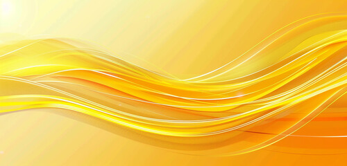 Sunlight-inspired yellow swoosh with elegant wave backgrounds.