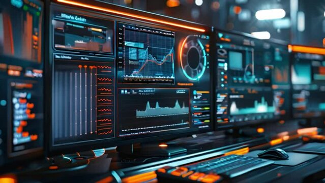 Business data analysis dashboard Future digital marketing technology summarizes the essence of financial technology and investment business innovation.