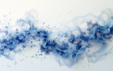 Design an artistic screensaver, crafted for visual comfort and a sophisticated ambiance. The artwork should feature a network of interconnected nodes, each representing a state in the Markov chain.