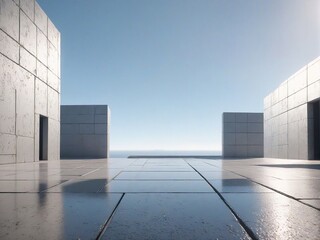 Fototapeta premium modern office building with sky