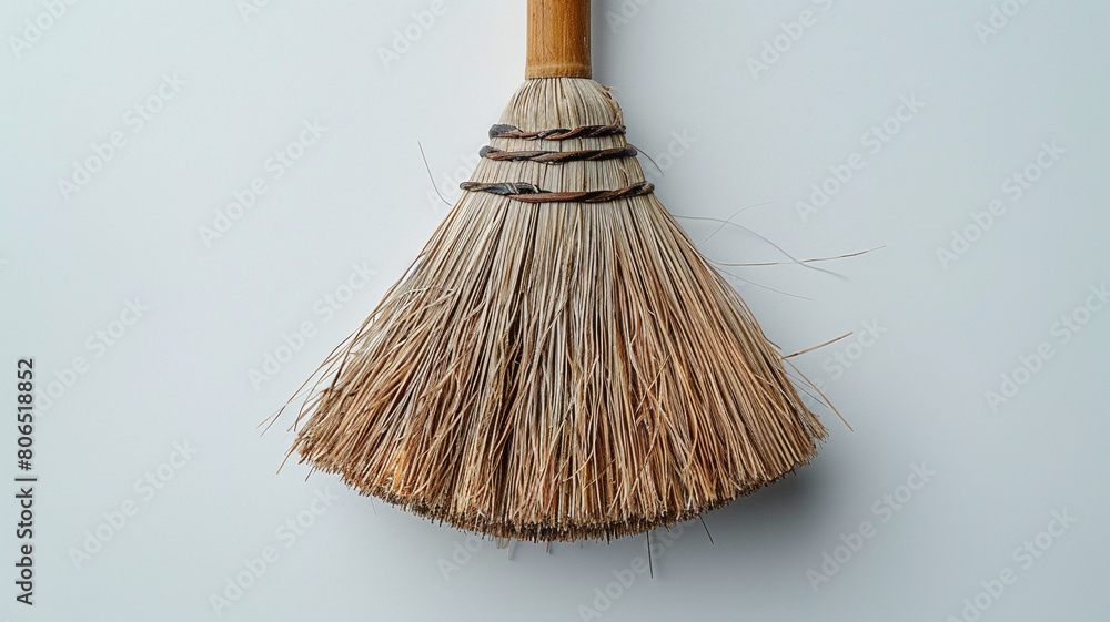 Wall mural broom white background - Wall murals