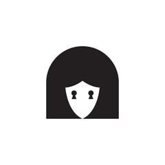 safety girl logo icon design.
