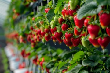 Obraz premium Farmer tending to hydroponic basil plants, demonstrating innovative cultivation methods for aromatic herbs.